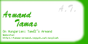 armand tamas business card